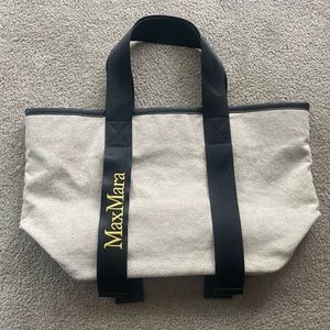 MaxMara Beige and Black Tote Bag